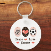 Peace Liebe Soccer Key Chain Schlüsselanhänger (Vorderseite)