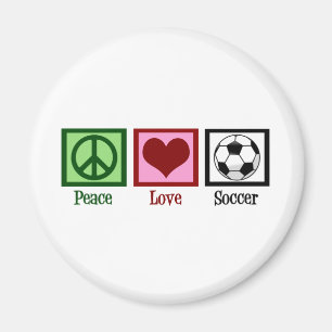 Peace Liebe Soccer Magnet