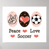 Peace Liebe Soccer Poster (Vorne)