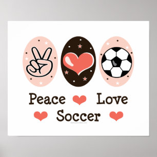Peace Liebe Soccer Poster