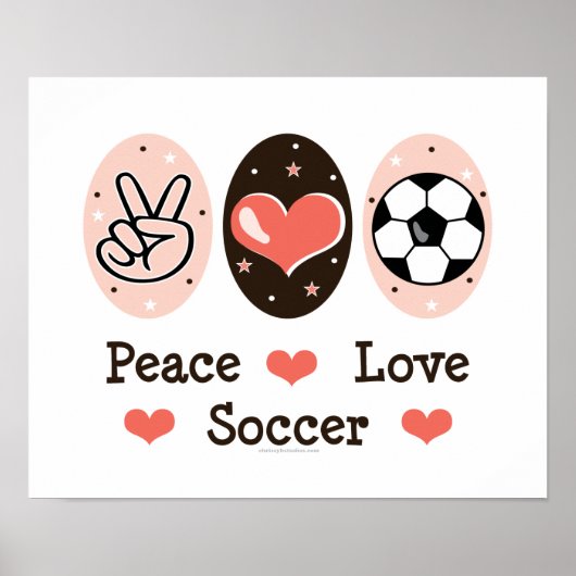 Peace Liebe Soccer Poster (Vorne)