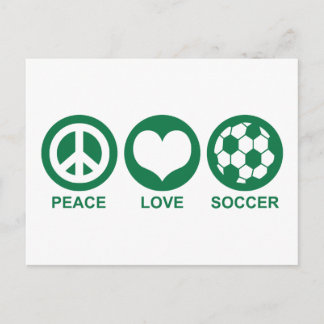Peace Liebe Soccer Postkarte