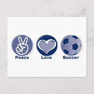 Peace Liebe Soccer Postkarte