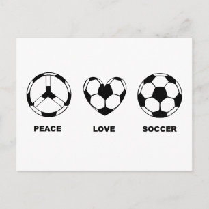 Peace Liebe Soccer Postkarte
