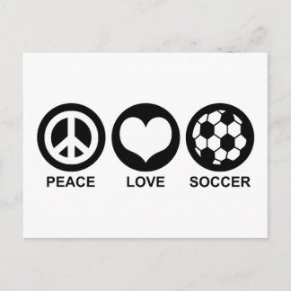Peace Liebe Soccer Postkarte