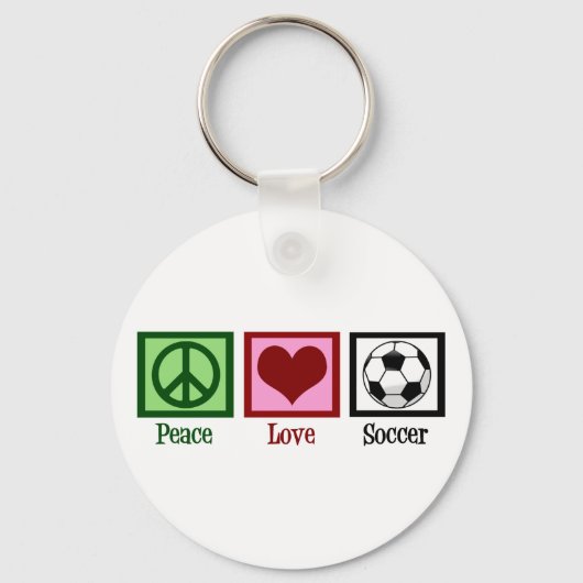 Peace Liebe Soccer Schlüsselanhänger (Rückseite)
