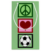 Peace Liebe Soccer Spieler Geburtsdatum Custom Fut Kleine Geschenktüte (Rückseite)