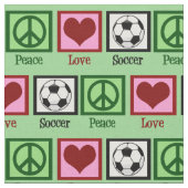 Peace Liebe Soccer Stoff (Nahaufnahme)