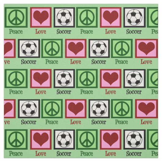 Peace Liebe Soccer Stoff (Muster)