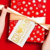Peace Liebe Social Work Custom Holiday Party Gold Geschenkanhänger
