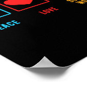 Peace Liebe Social Worker Gift Mental Health Poster (Ecke)