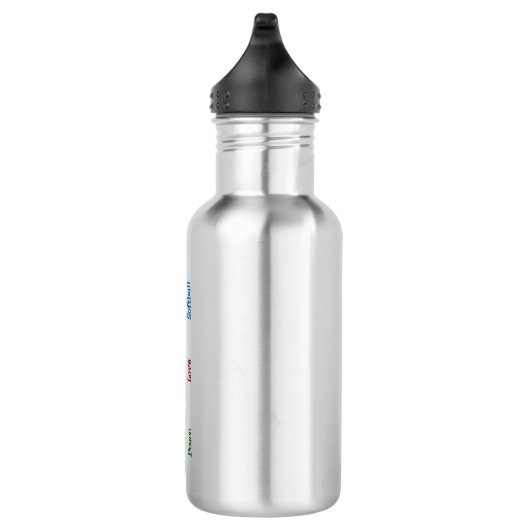 Peace Liebe Softball Edelstahlflasche (Rechts)