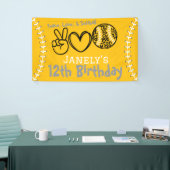 Peace Liebe Softball Geburtstag Banner (Messeveranstaltung)