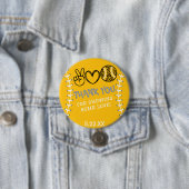 Peace Liebe Softball Geburtstag Button (Beispiel)