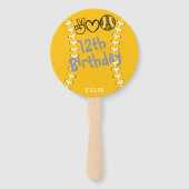 Peace Liebe Softball Geburtstag Fächer (Rückseite)