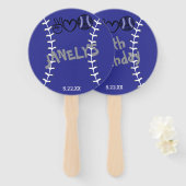 Peace Liebe Softball Geburtstag Fächer (Vorne und Hinten)