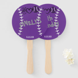 Peace Liebe Softball Geburtstag Fächer