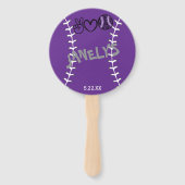 Peace Liebe Softball Geburtstag Fächer (Vorderseite)