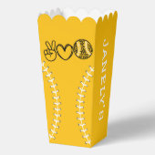 Peace Liebe Softball Geburtstag Geschenkschachtel (Vorderseite)
