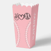 Peace Liebe Softball Geburtstag Geschenkschachtel (Vorderseite)