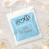 Peace Liebe Softball Geburtstag Geschenktütchen (Ausgeschnitten)