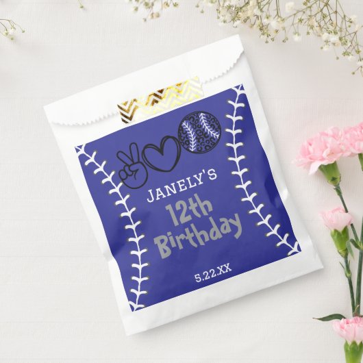 Peace Liebe Softball Geburtstag Geschenktütchen (Versiegelt)