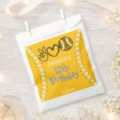 Peace Liebe Softball Geburtstag Geschenktütchen (Ausgeschnitten)