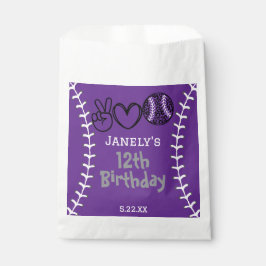 Peace Liebe Softball Geburtstag Geschenktütchen