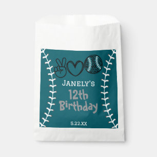 Peace Liebe Softball Geburtstag Geschenktütchen