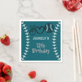 Peace Liebe Softball Geburtstag Serviette (Beispiel)