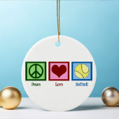 Peace Liebe Softball Keramikornament