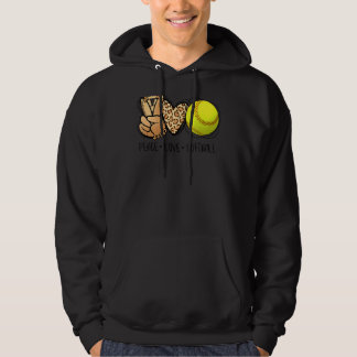Peace Liebe Softball Mamas Leopard Print Mother's Hoodie