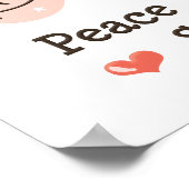 Peace Liebe Softball Poster Print (Ecke)