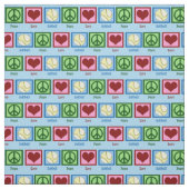 Peace Liebe Softball Stoff (Muster)
