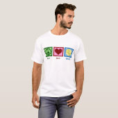 Peace Liebe Softball T-Shirt (Vorne ganz)