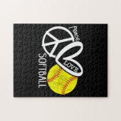 Peace Liebe Softball Vector SKY Puzzle (Horizontal)