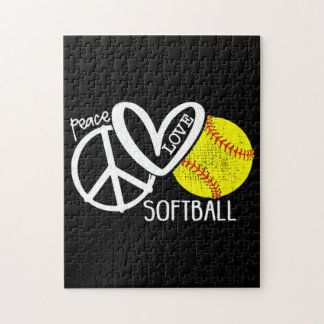 Peace Liebe Softball Vector SKY Puzzle