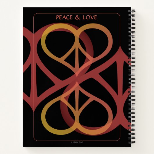 Peace & Liebe Spiral Notebook Notizblock (Rückseite)