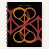 Peace & Liebe Spiral Notebook Notizblock (Vorderseite)