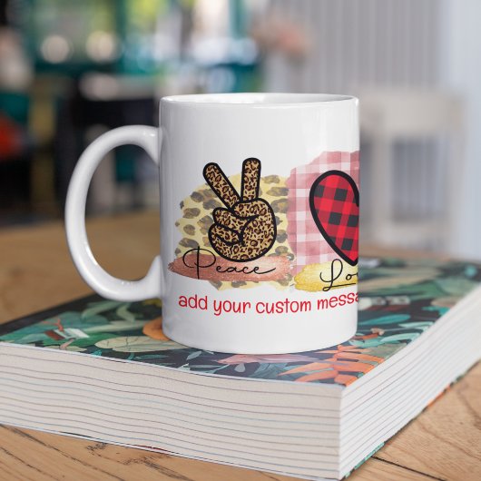 Peace Liebe Spitz Haustier Valentinstag Kaffeetasse