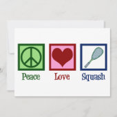 Peace Liebe Squash Player Weihnachten (Vorderseite)