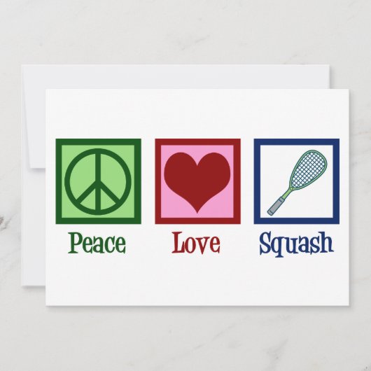 Peace Liebe Squash Player Weihnachten (Vorderseite)