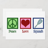 Peace Liebe Squash Player Weihnachten (Vorne/Hinten)