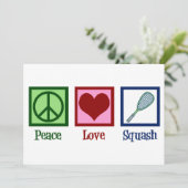Peace Liebe Squash Player Weihnachten (Stehend Vorderseite)