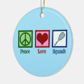 Peace Liebe Squash Racquet Sports Keramik Ornament (Links)
