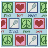 Peace Liebe Squash Racquet Sports Stoff (Nahaufnahme)