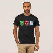Peace Liebe Squash Racquet Sports T-Shirt (Vorne ganz)