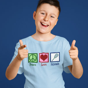 Peace Liebe Squash Racquet Sports T-Shirt