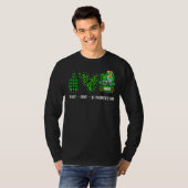 Peace Liebe St Patricks Day Irish Lucky C Kleeblat T-Shirt (Vorne ganz)