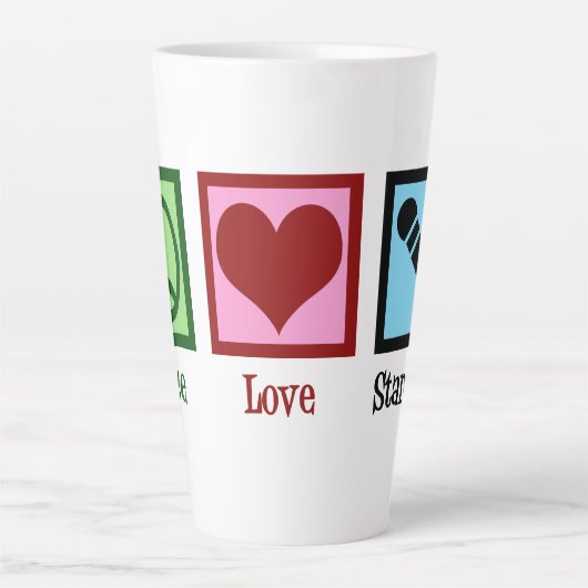 Peace Liebe Stand Up Comedy Milchtasse (Vorderseite)